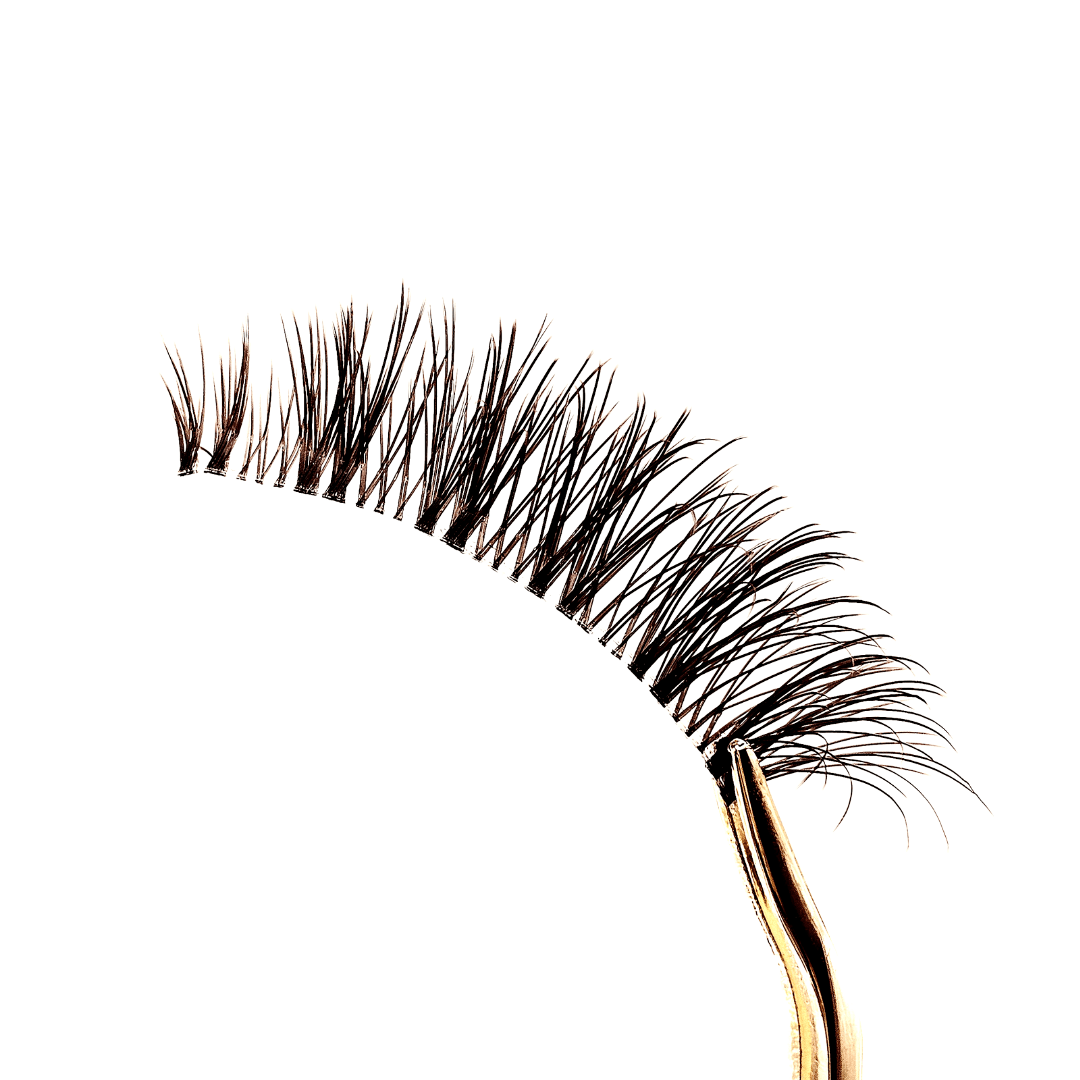 Faux Cils Bande Invisible CARESSE Teint Café - Effet Oeil de Chat - Ishyati Beauty