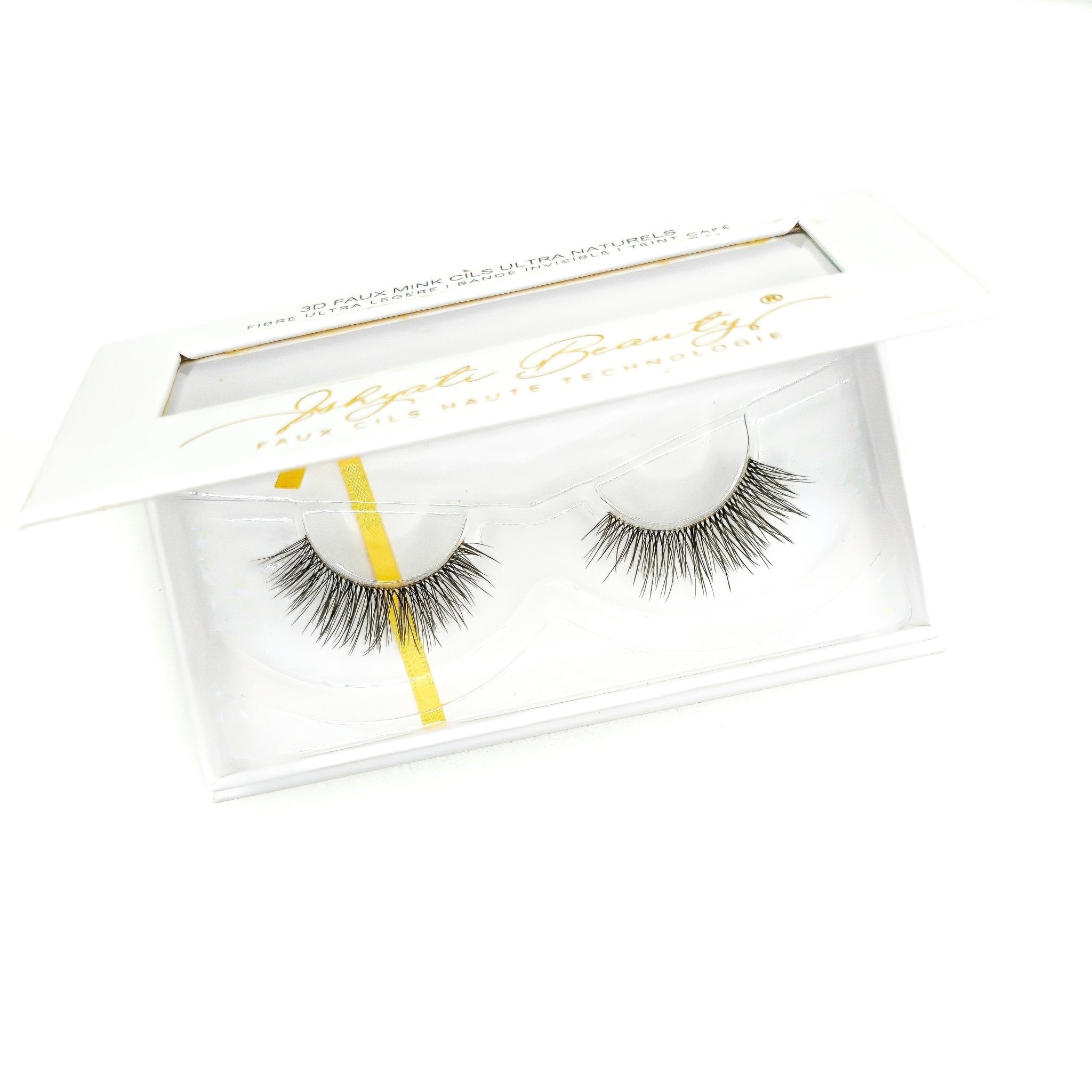 Faux Cils Bande Invisible FLEUR Teint Café - Effet Oeil de Chat - Ishyati Beauty