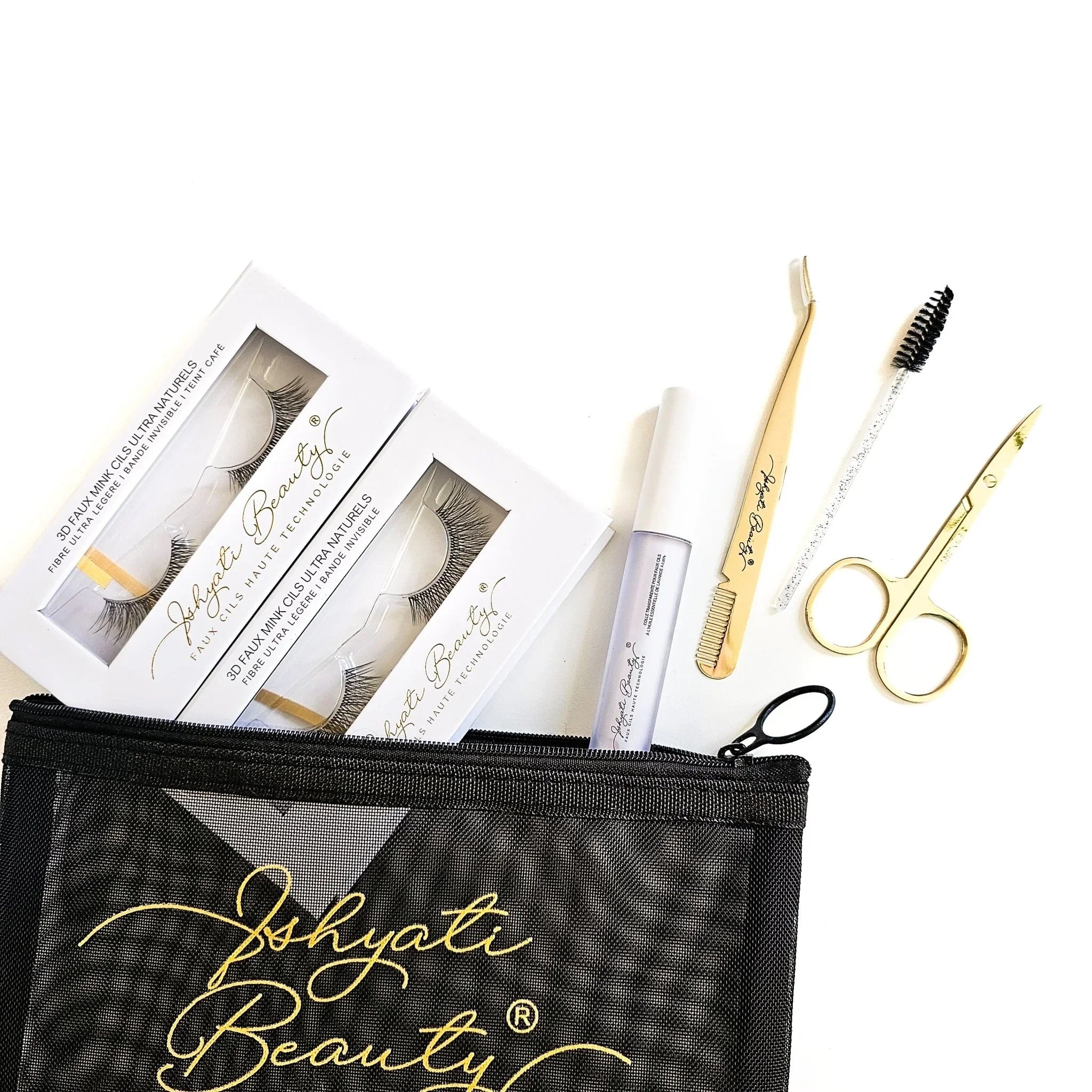 Kit Découverte Faux Cils Naturels Bande Invisible CHARME et FLEUR par Ishyati Beauty