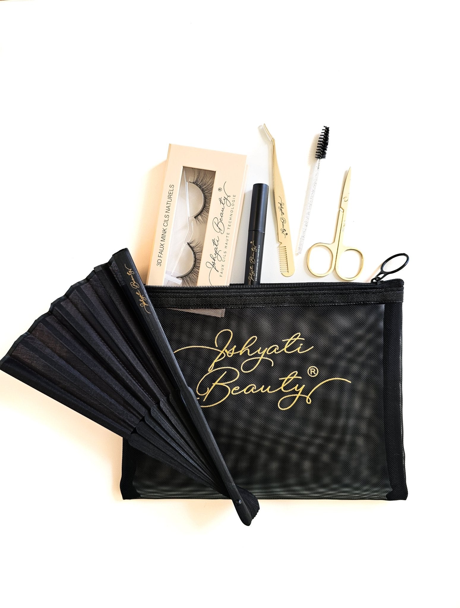 Kit Luxe Faux Cils Magnétiques et Accessoires - Ishyati Beauty
