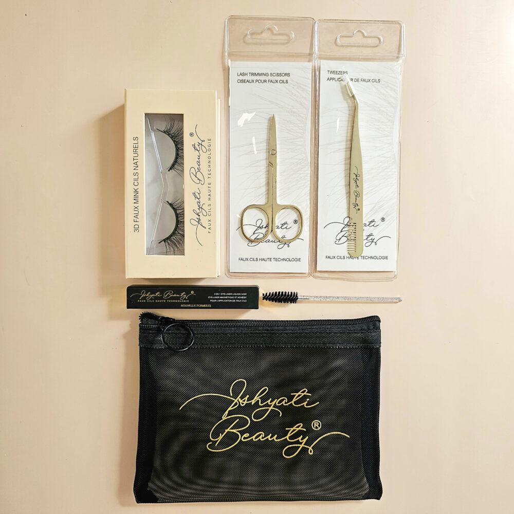 kit essentiels faux cils magnetiques ishyati beauty