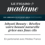 Logo de Madame Figaro site de news qui a écrit un article de blog sur Ishyati Beauty e-commerce français et basé à la Réunion